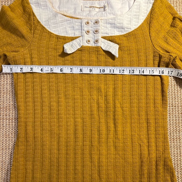 Yellow, cotton Pilcro shirt with 3/4 length sleeves - Picture 6 of 6